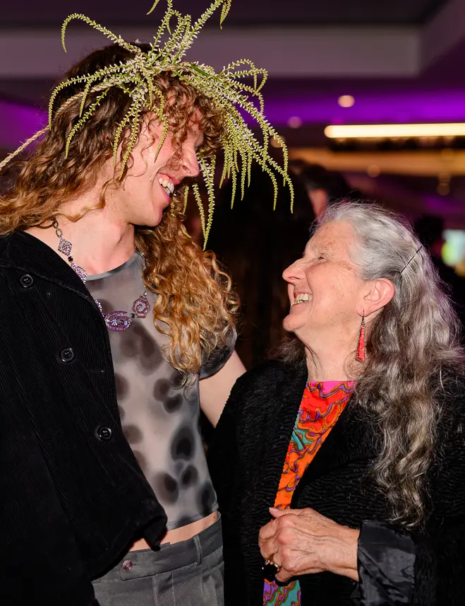 2024 Springboard Recipient Louie Zalk-Neale with 2023 Laureate Fiona Clark at the 2024 Laureate Awards